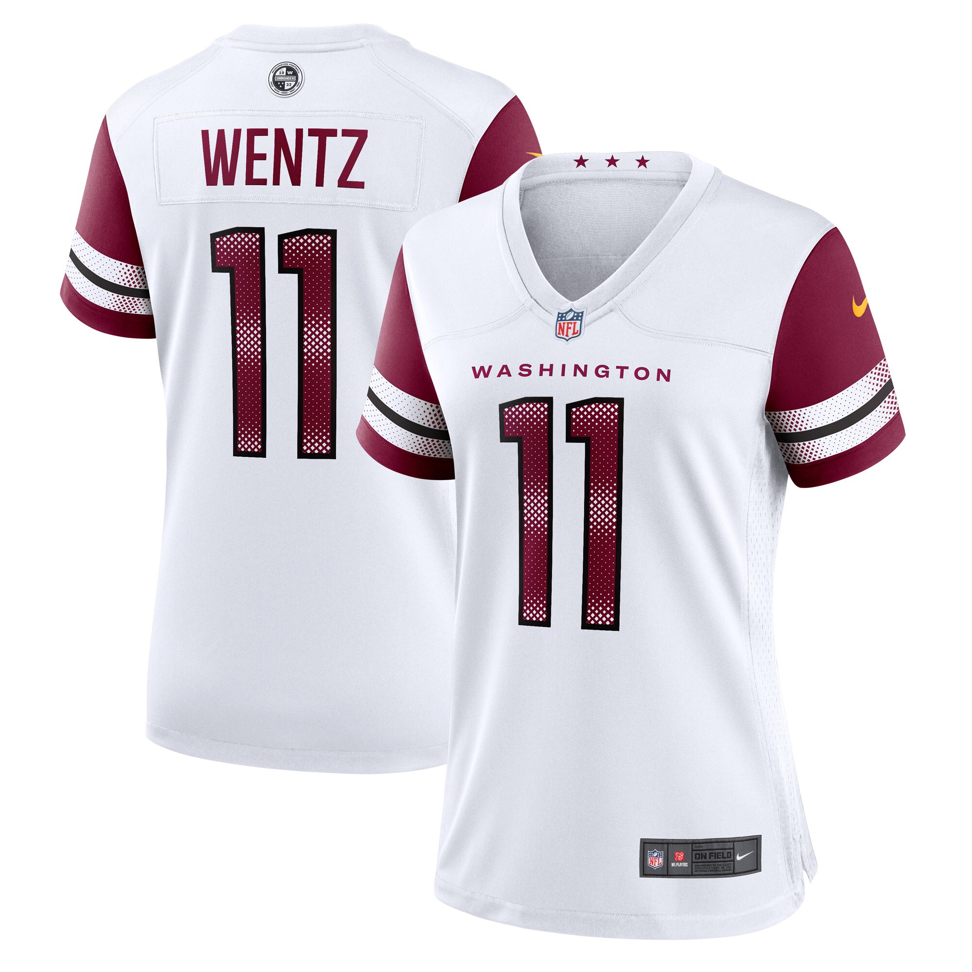 Women's Washington Commanders Carson Wentz White Game Jersey Js8627