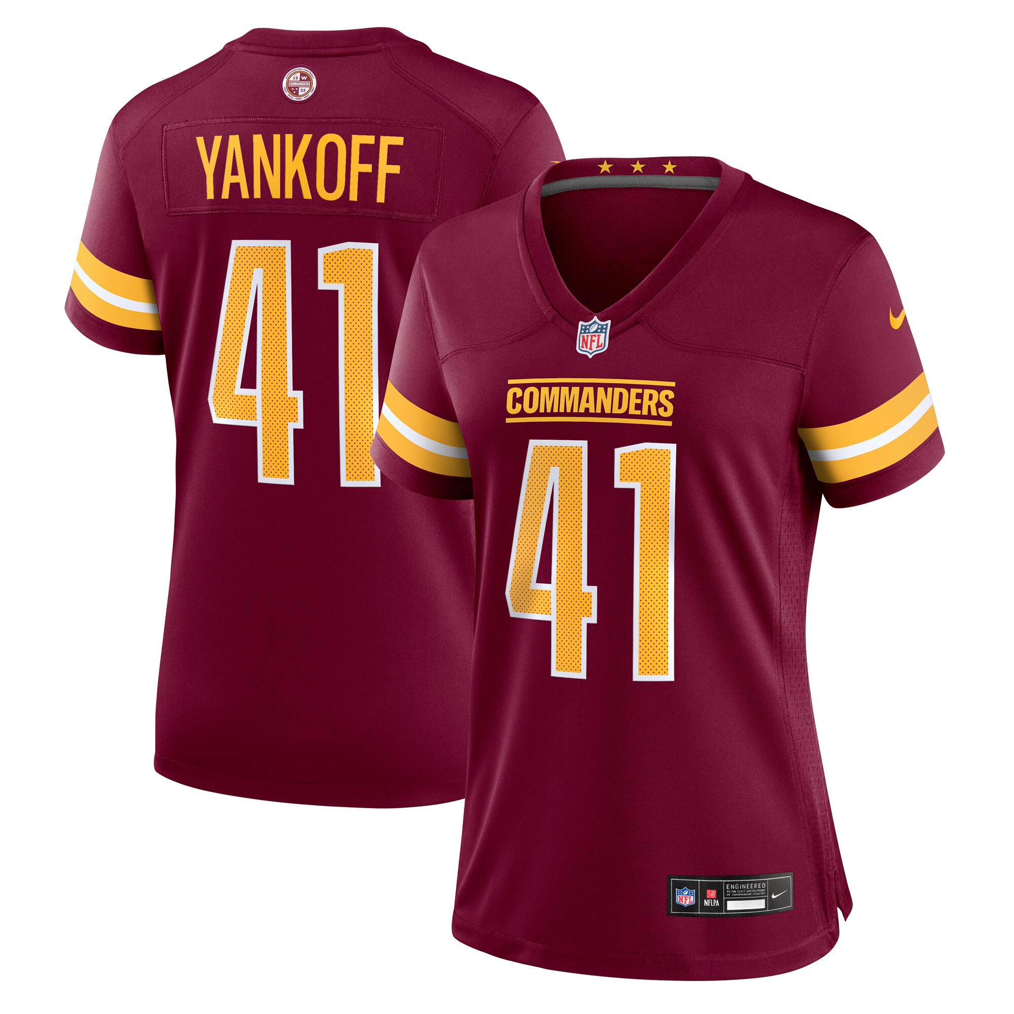 Women's Washington Commanders Colson Yankoff Burgundy Game Jersey Js3245