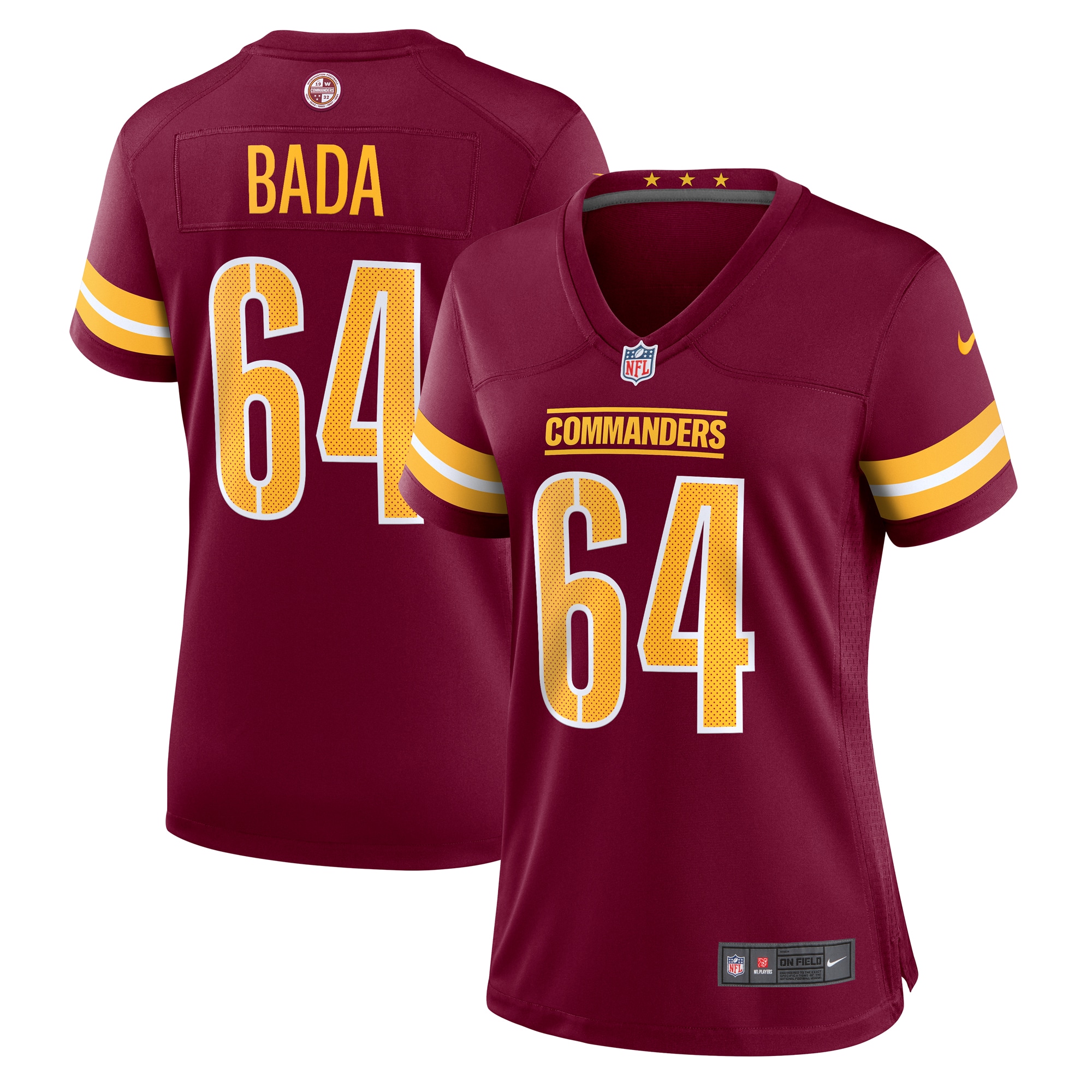 Women's Washington Commanders David Bada Burgundy Game Jersey Js7503