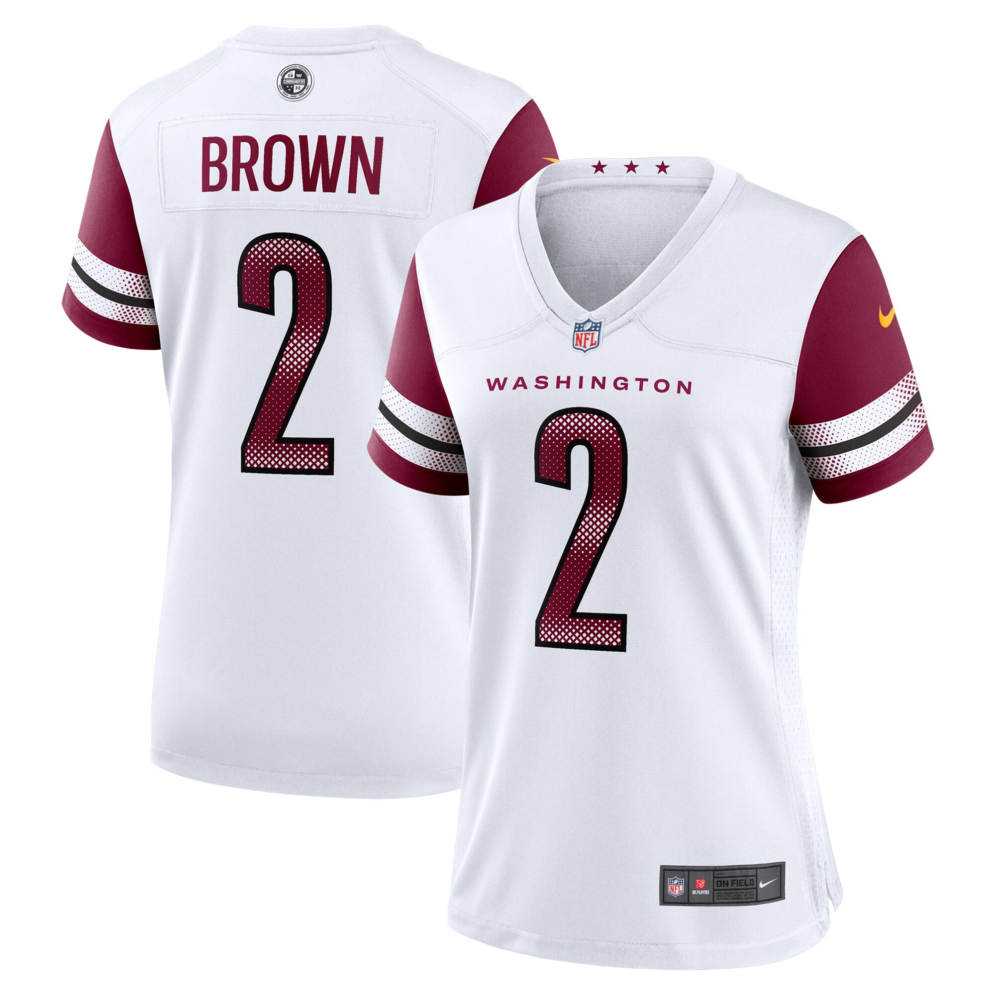 Women's Washington Commanders Dyami Brown White Game Jersey Js8273