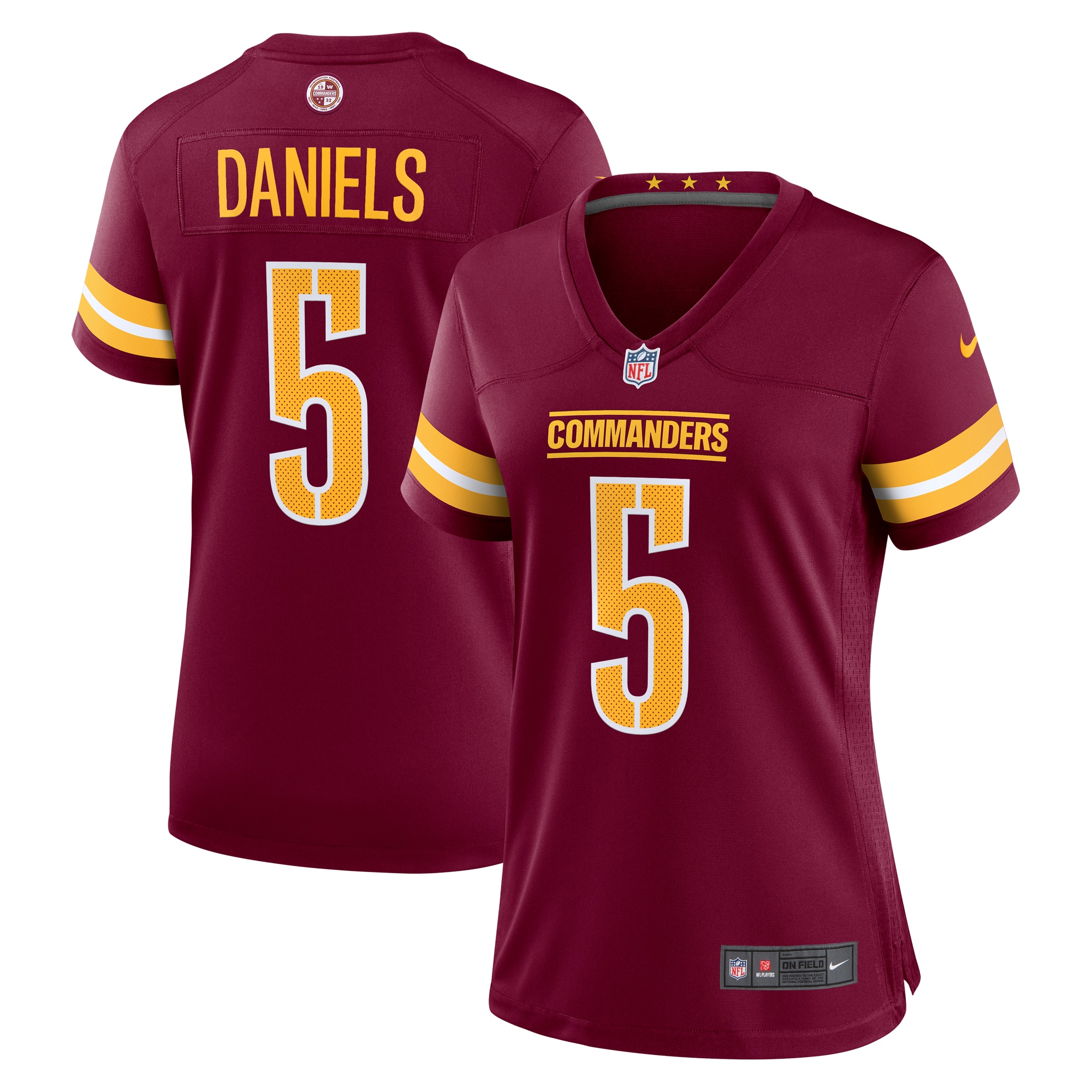 Women's Washington Commanders Jayden Daniels Burgundy Player Game Jersey Js1383
