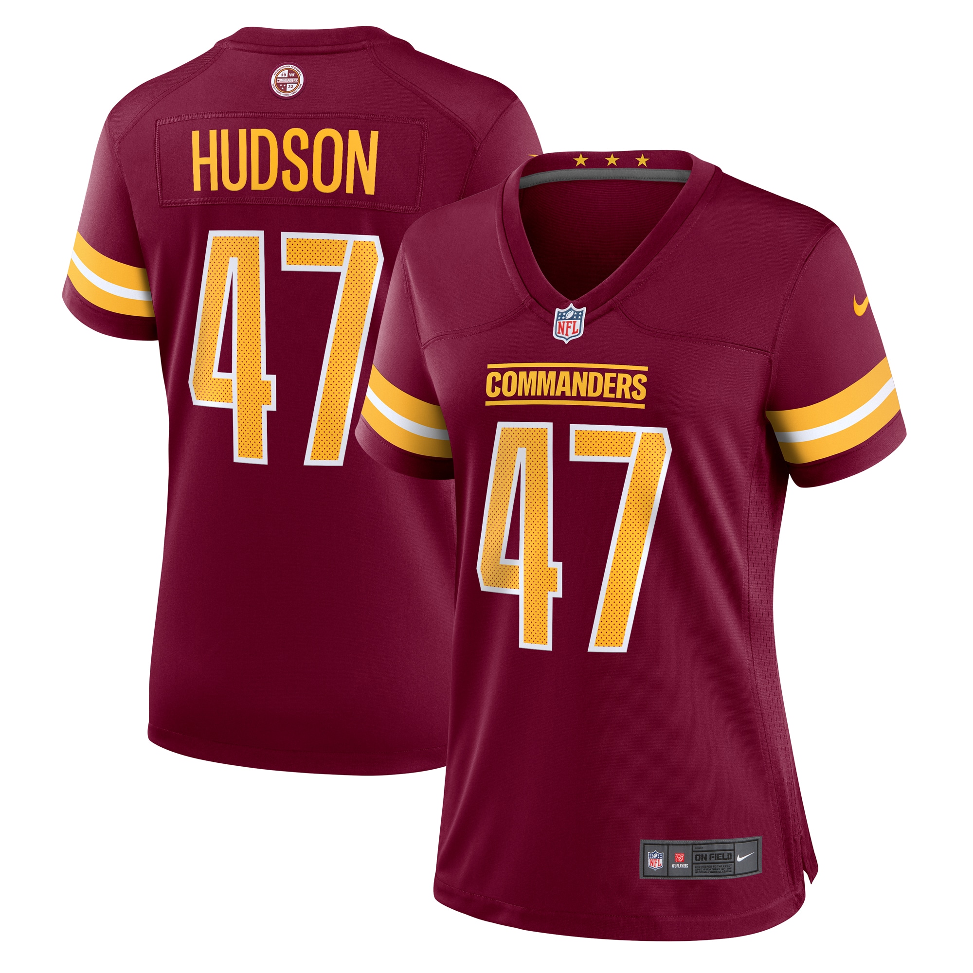 Women's Washington Commanders Khaleke Hudson Burgundy Game Jersey Js8581