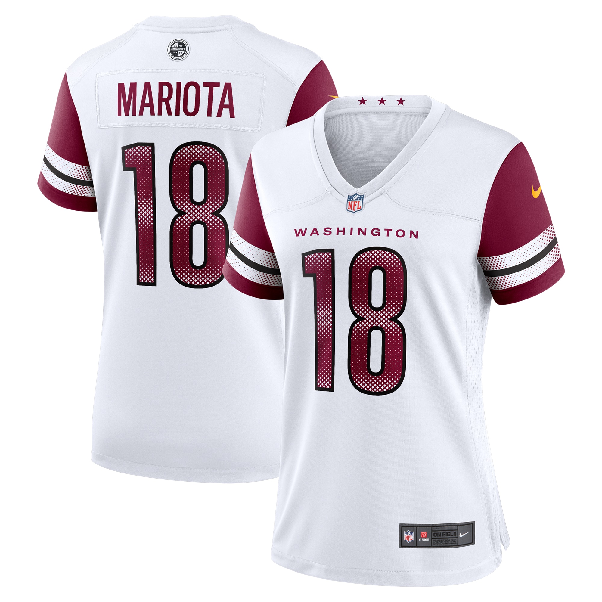 Women's Washington Commanders Marcus Mariota White Game Jersey Js8493