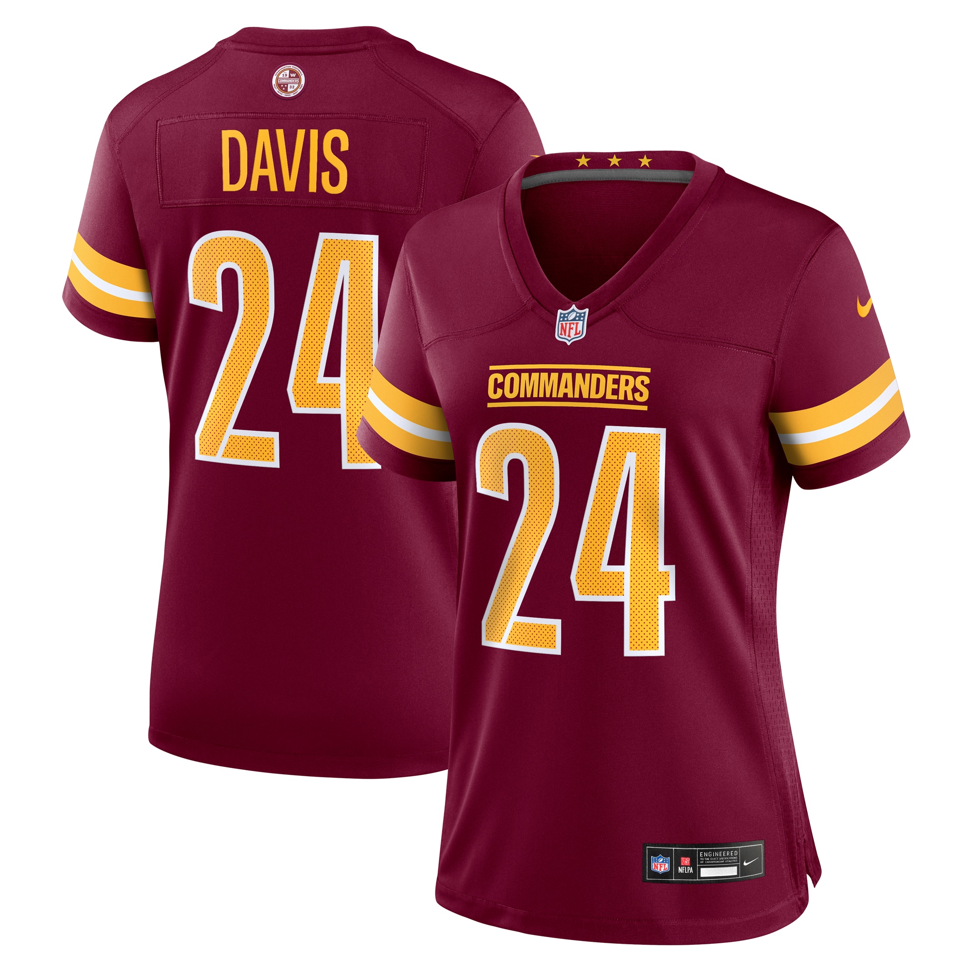 Women's Washington Commanders Michael Davis Burgundy Game Jersey Js5139