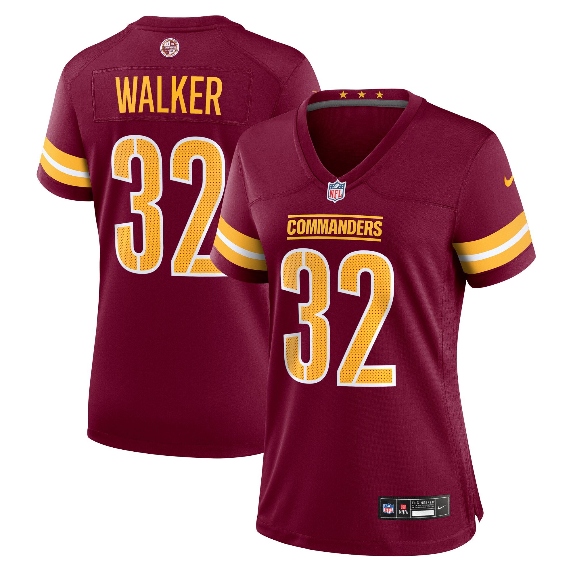 Women's Washington Commanders Mykal Walker Burgundy Game Jersey Js2156