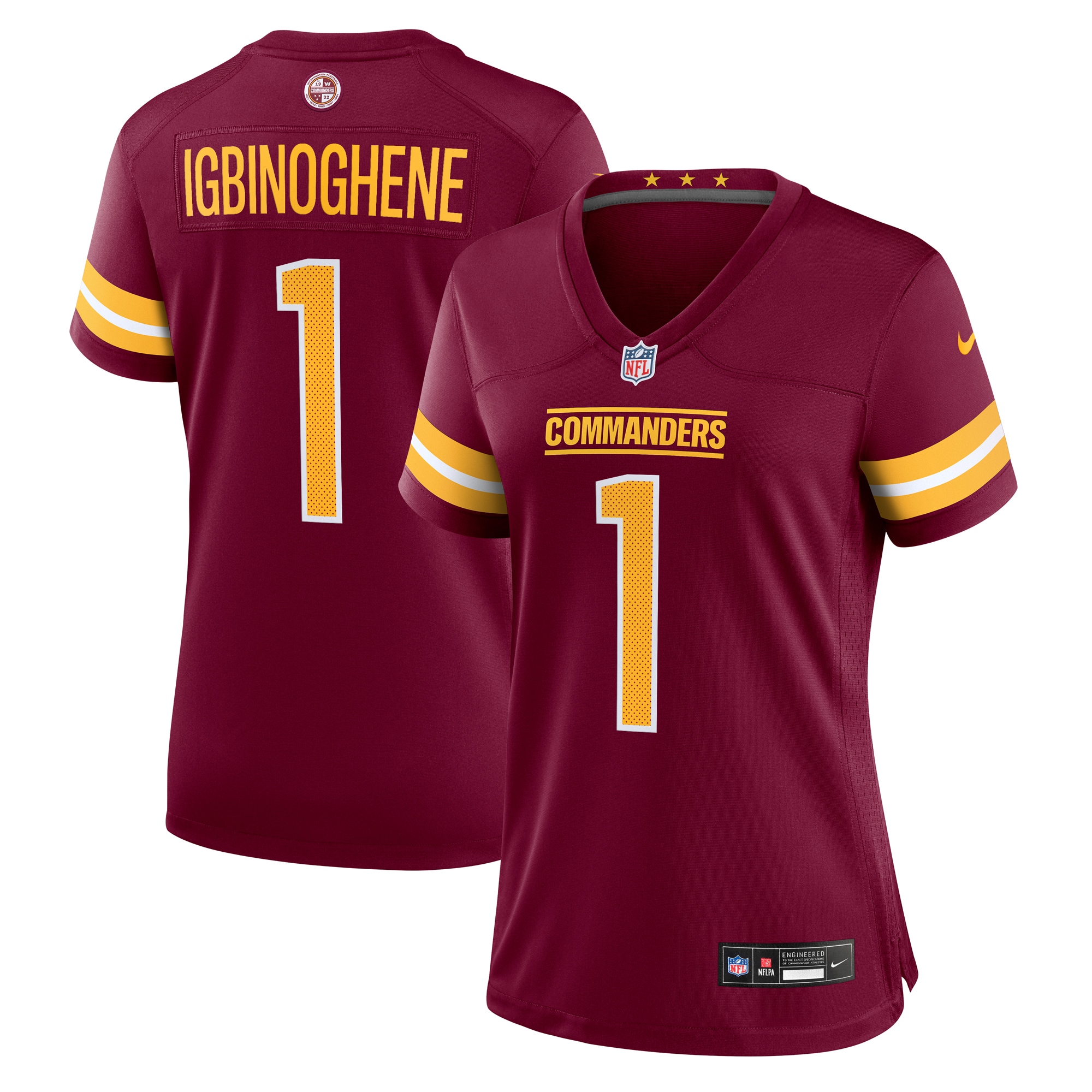 Women's Washington Commanders Noah Igbinoghene Burgundy Game Jersey Js3547