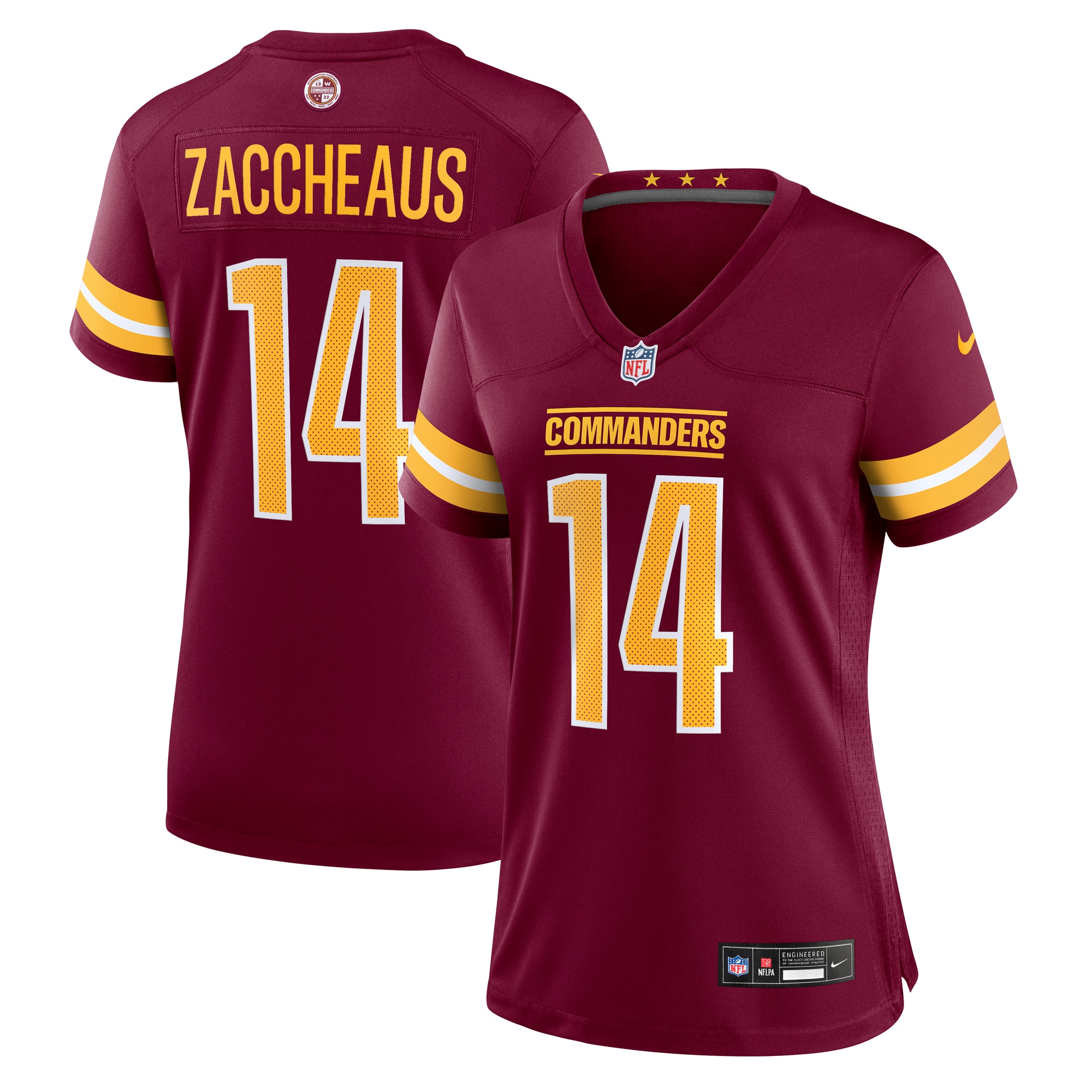 Women's Washington Commanders Olamide Zaccheaus Burgundy Game Jersey Js2575