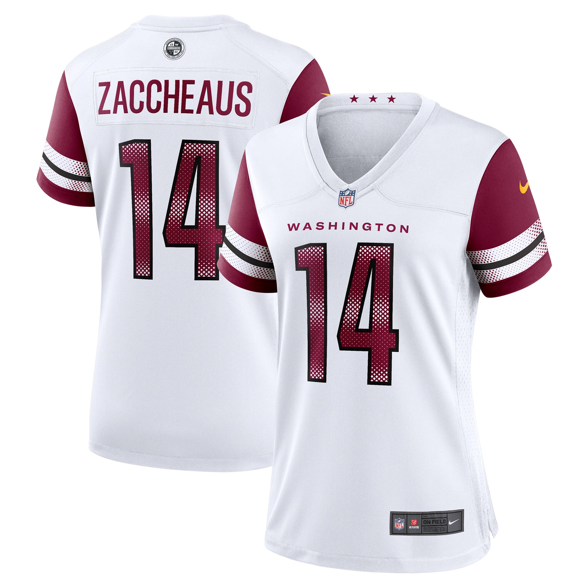 Women's Washington Commanders Olamide Zaccheaus White Game Jersey Js8283