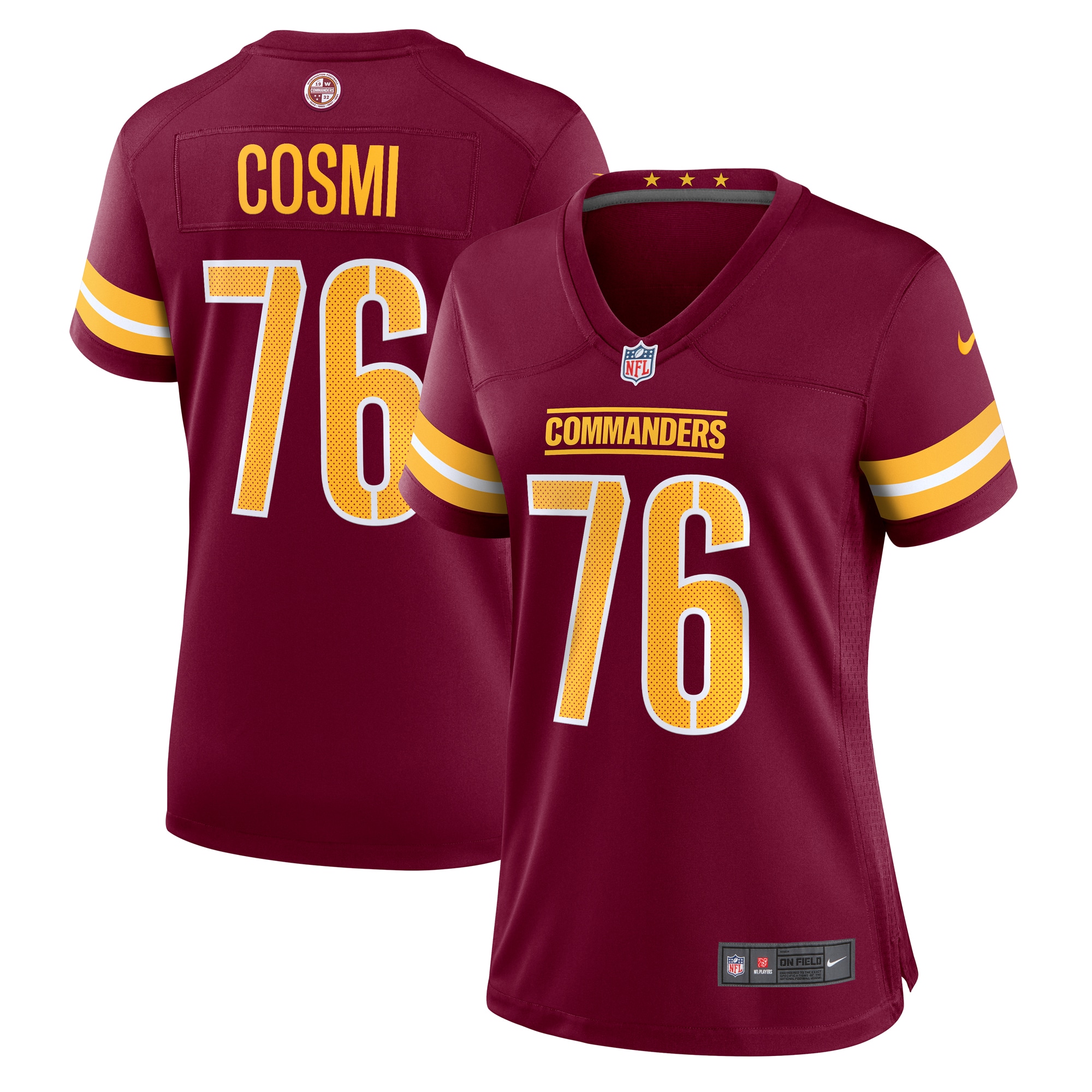 Women's Washington Commanders Sam Cosmi Burgundy Game Jersey Js4011