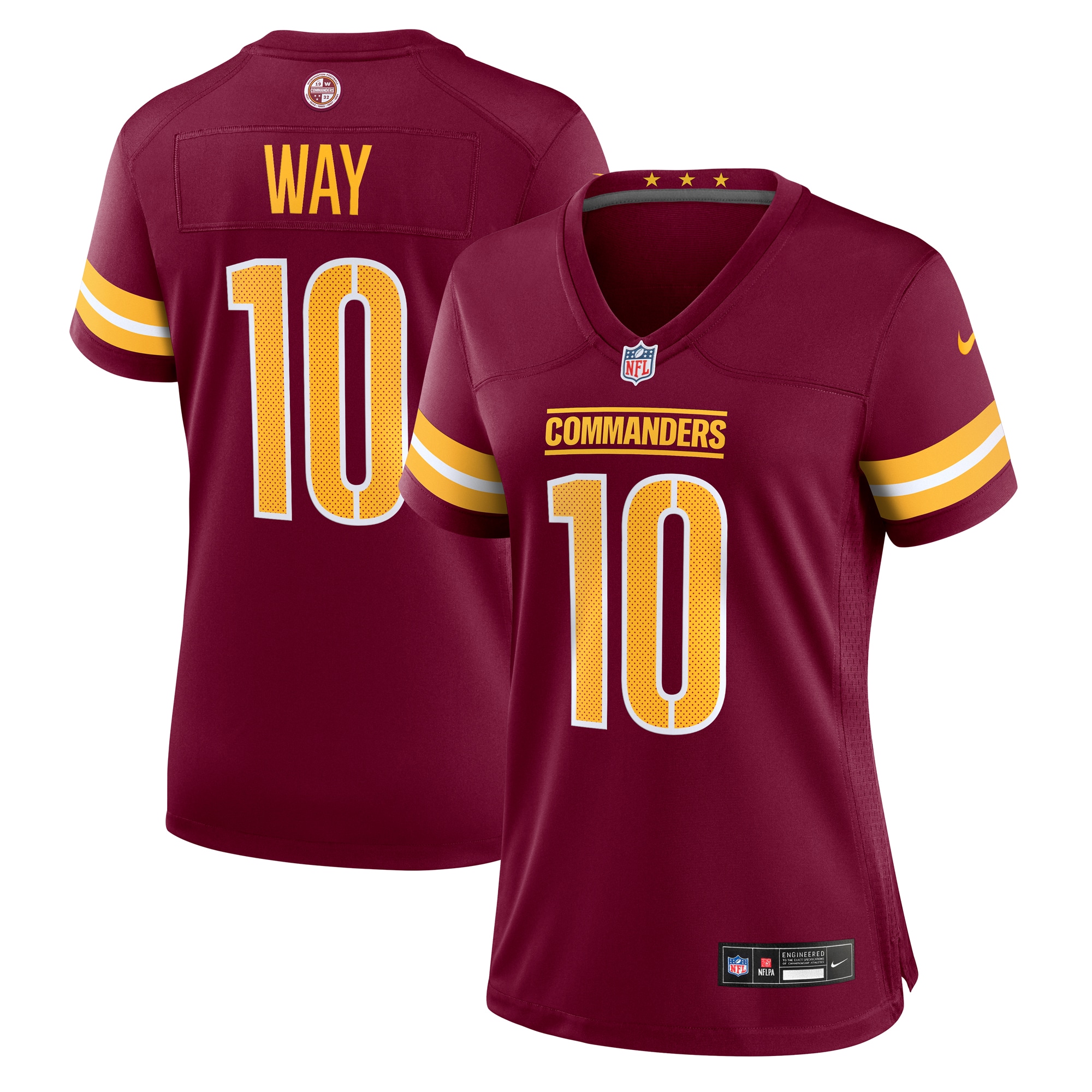 Women's Washington Commanders Tress Way Burgundy Game Jersey Js8314