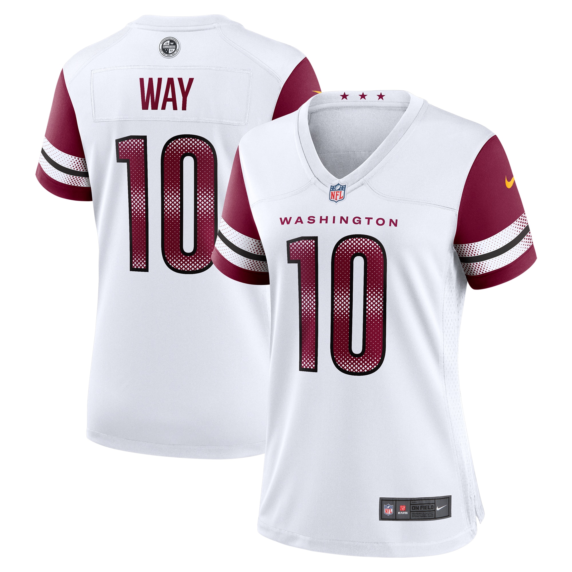 Women's Washington Commanders Tress Way White Game Jersey Js2715