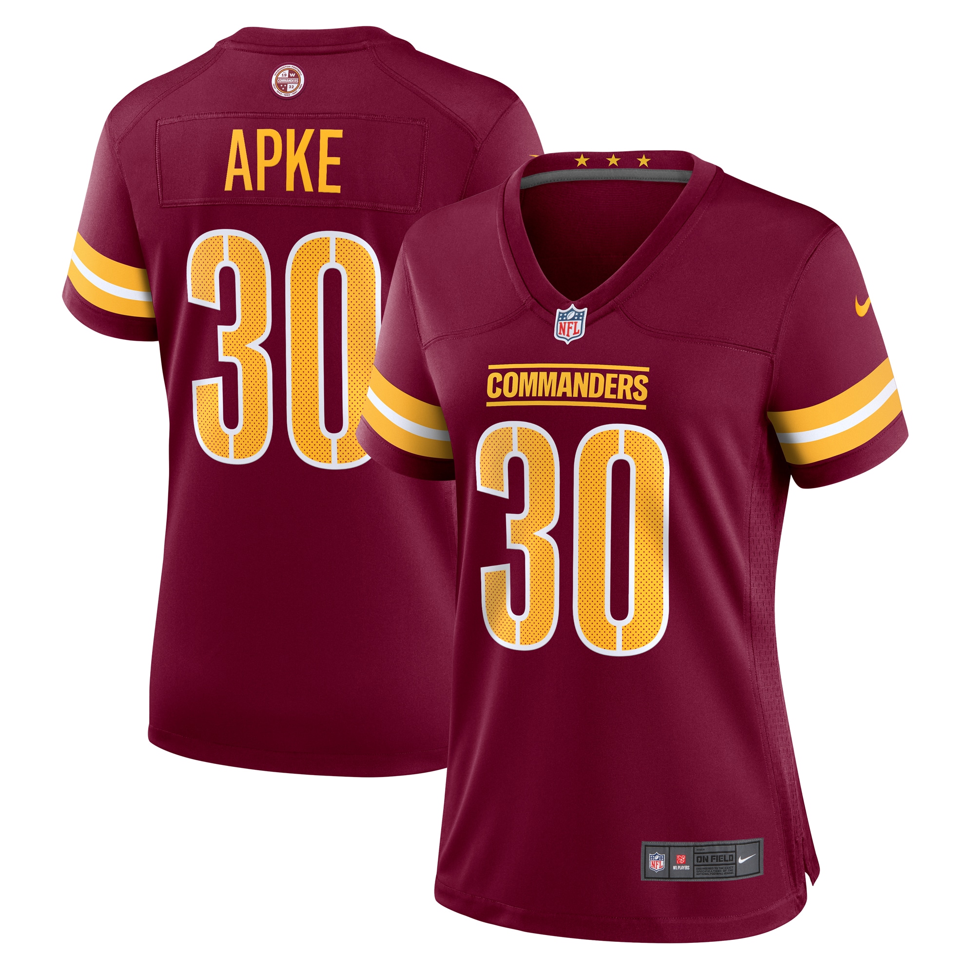 Women's Washington Commanders Troy Apke Burgundy Game Jersey Js6132