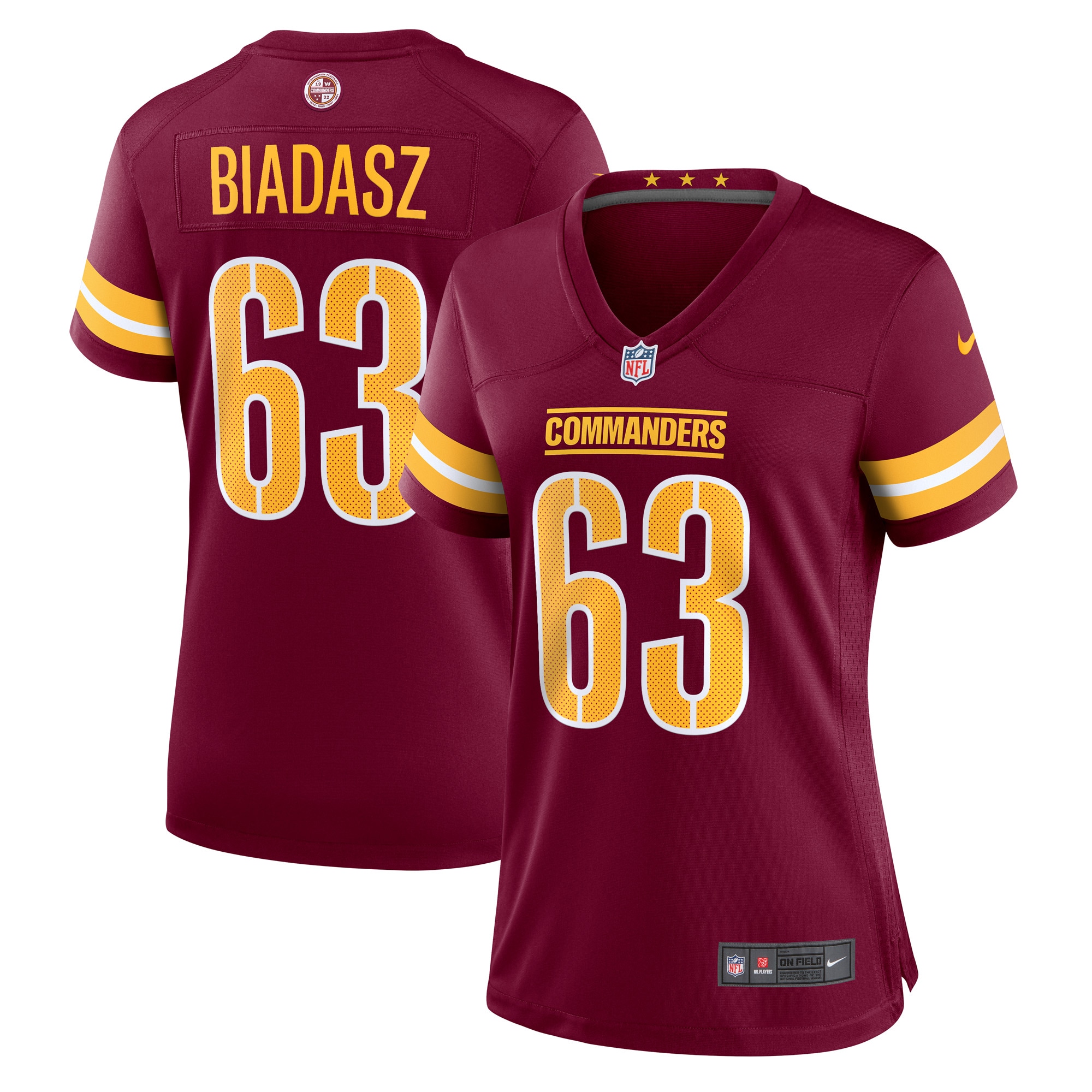 Women's Washington Commanders Tyler Biadasz Burgundy Game Jersey Js1573
