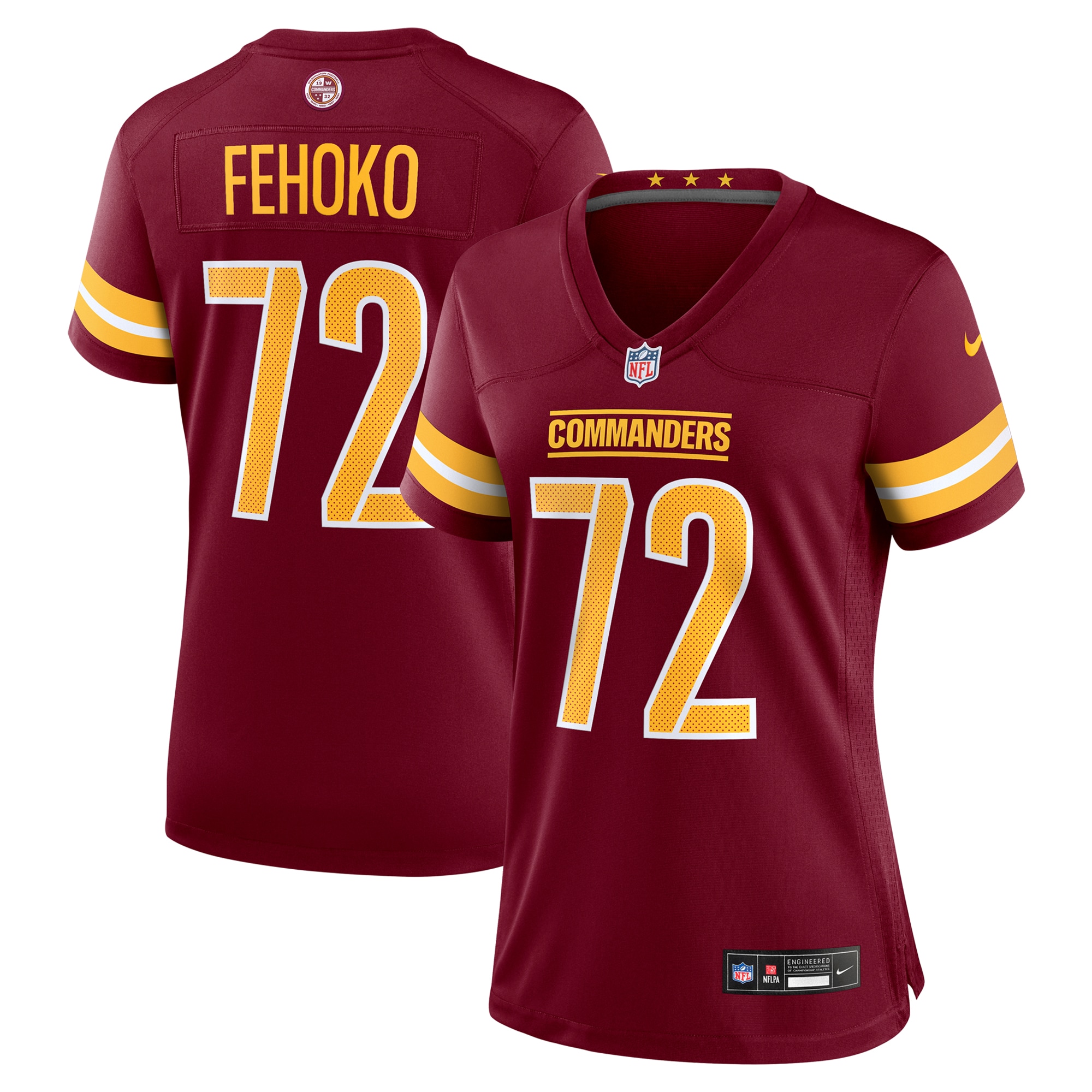Women's Washington Commanders Viliami Fehoko Jr. Burgundy Team Game Jersey Js1593
