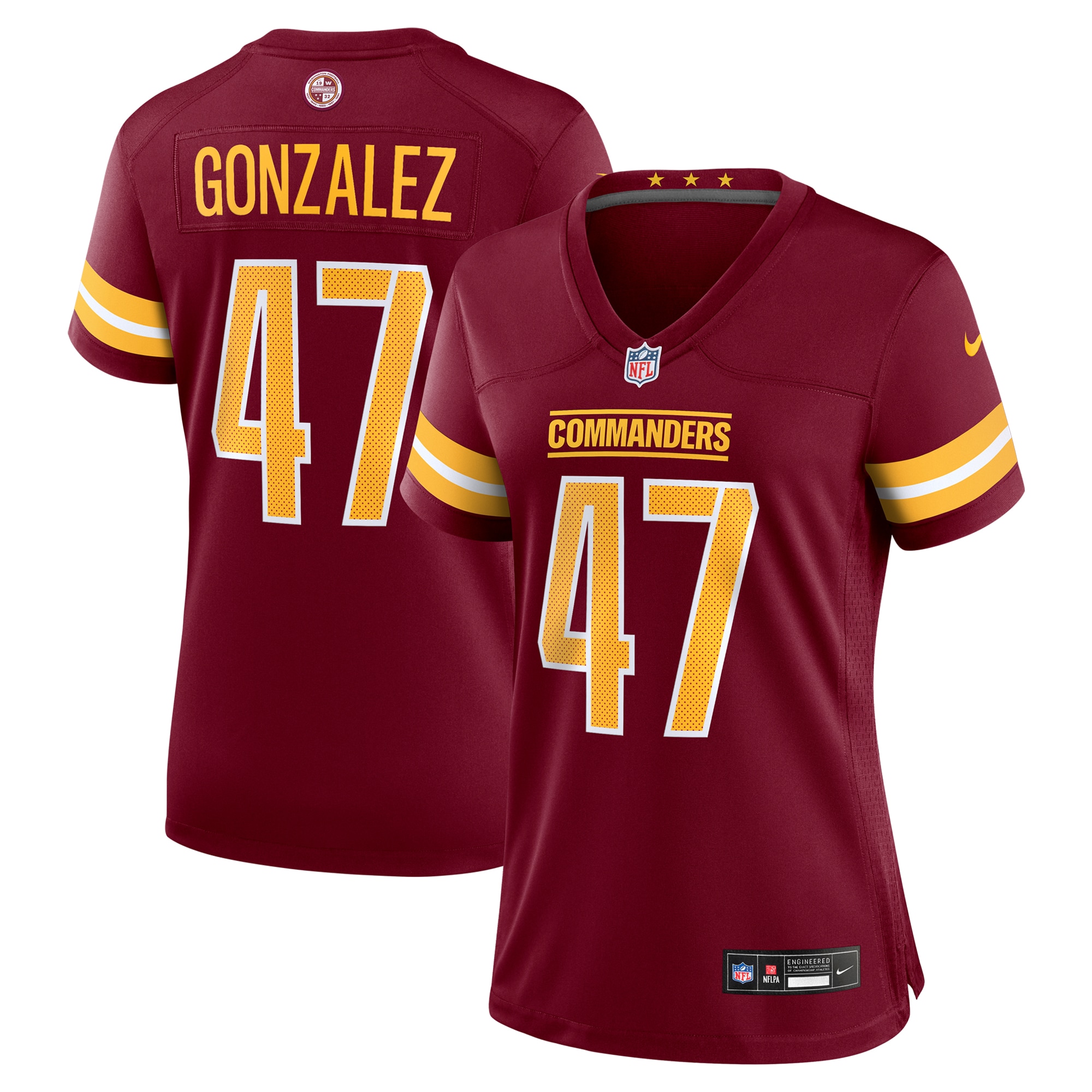 Women's Washington Commanders Zane Gonzalez Burgundy Game Jersey Js8603