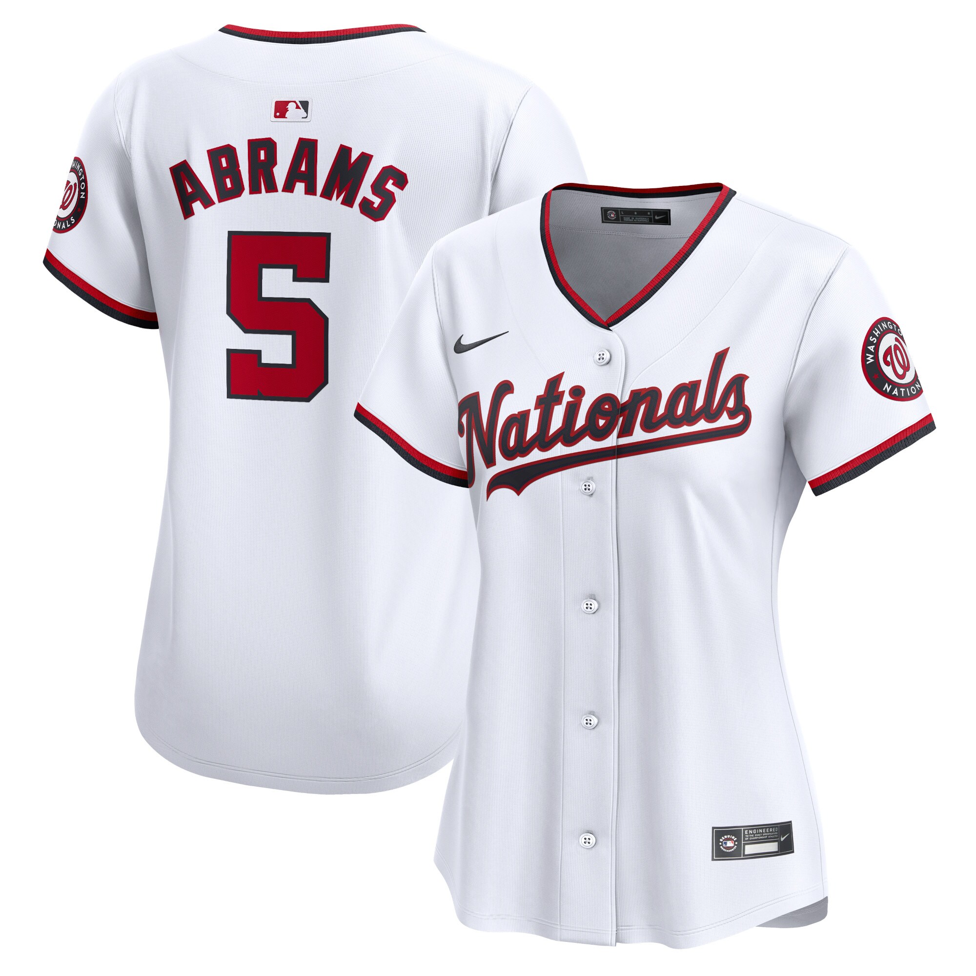 Women's Washington Nationals Cj Abrams White Home Limited Player Jersey