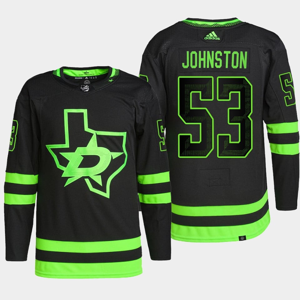 Wyatt Johnston 53 Dallas Stars Black Jersey Alternate