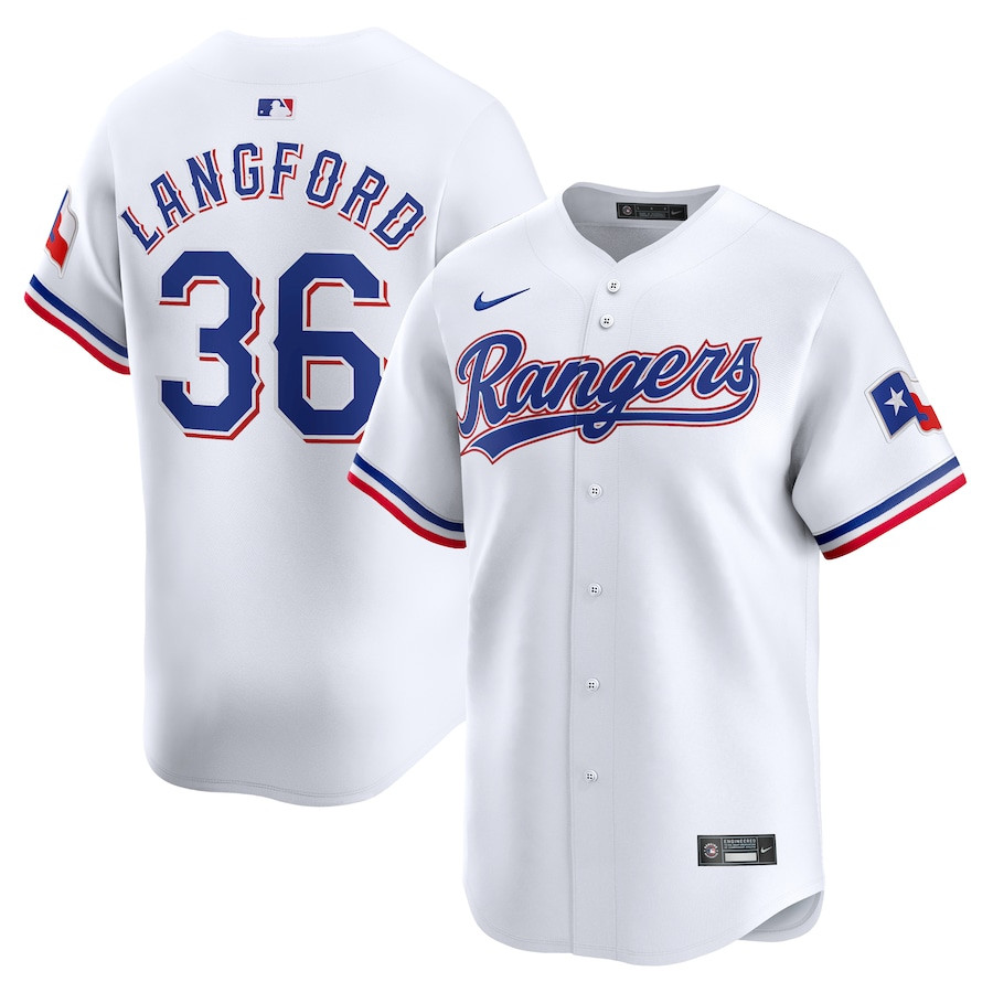Wyatt Langford 36 Texas Rangers Home Limited Men Jersey - White