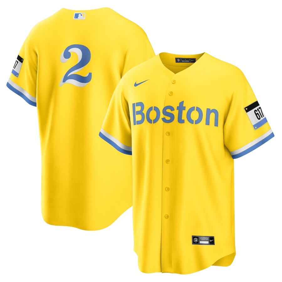 Xander Bogaerts 2 Boston Red Sox City Connect Jersey - Gold/light Blue