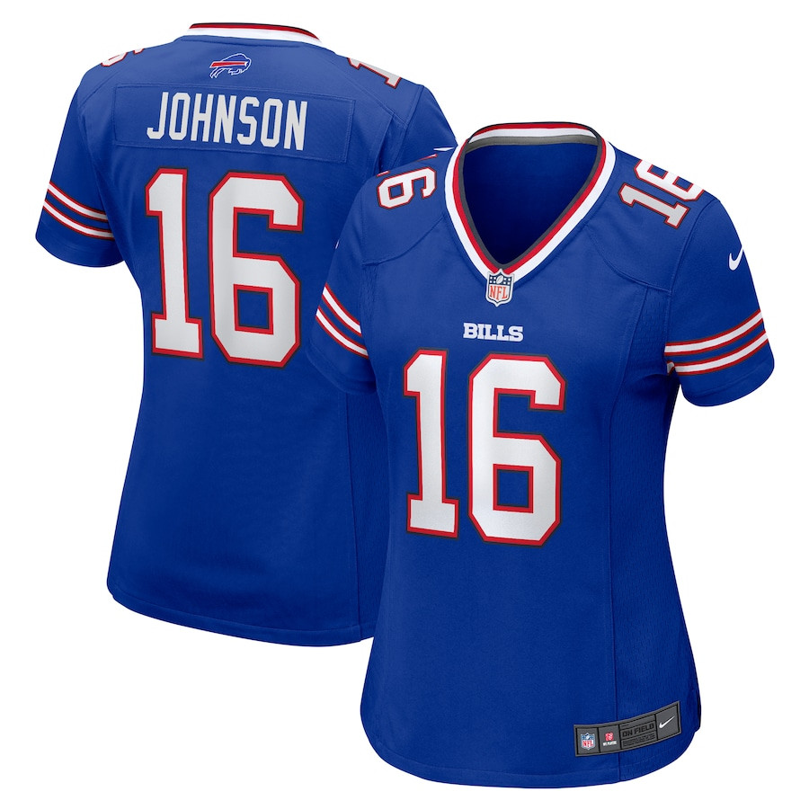 Xavier Johnson 16 Buffalo Bills Women's Game Jersey - Royal Js8346