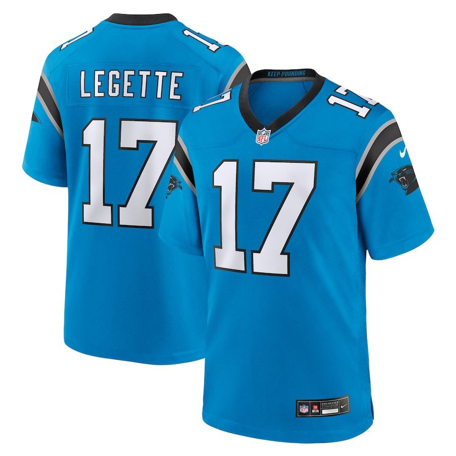 Xavier Legette 17 Carolina Panthers Alternate Game Men Jersey - Blue Js7219