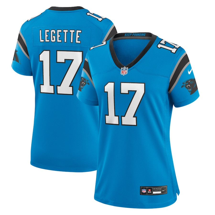 Xavier Legette 17 Carolina Panthers Women's Alternate Game Jersey - Blue Js2662