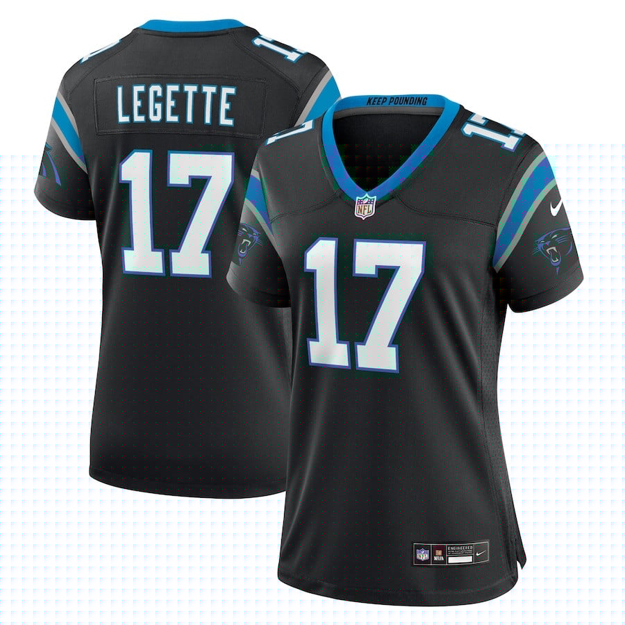 Xavier Legette 17 Carolina Panthers Women's Game Jersey - Black Js7690