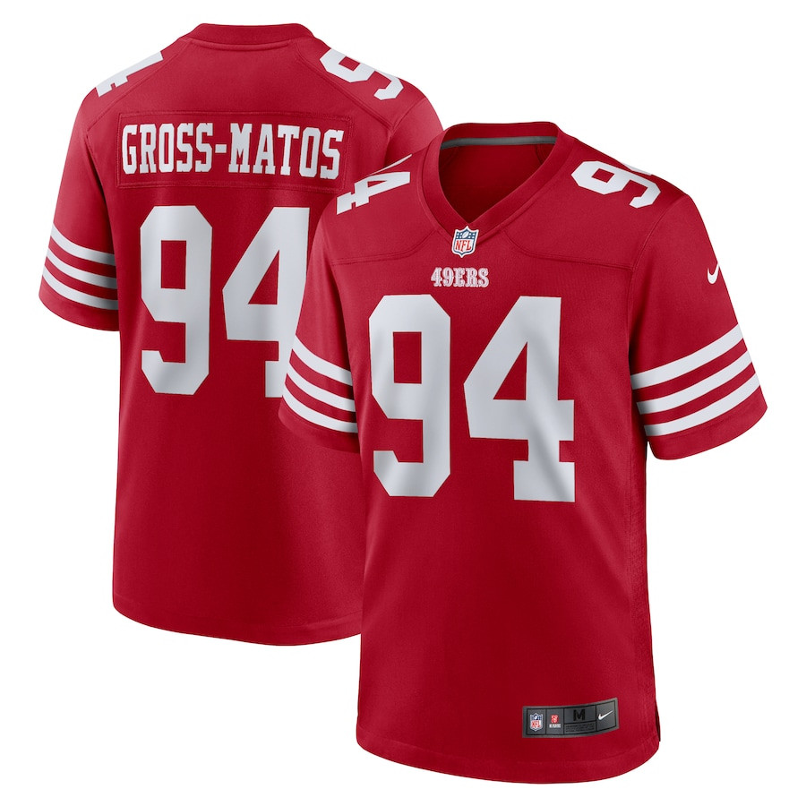 Yetur Gross-matos 94 San Francisco 49ers Team Game Men Jersey - Scarlet Js2923