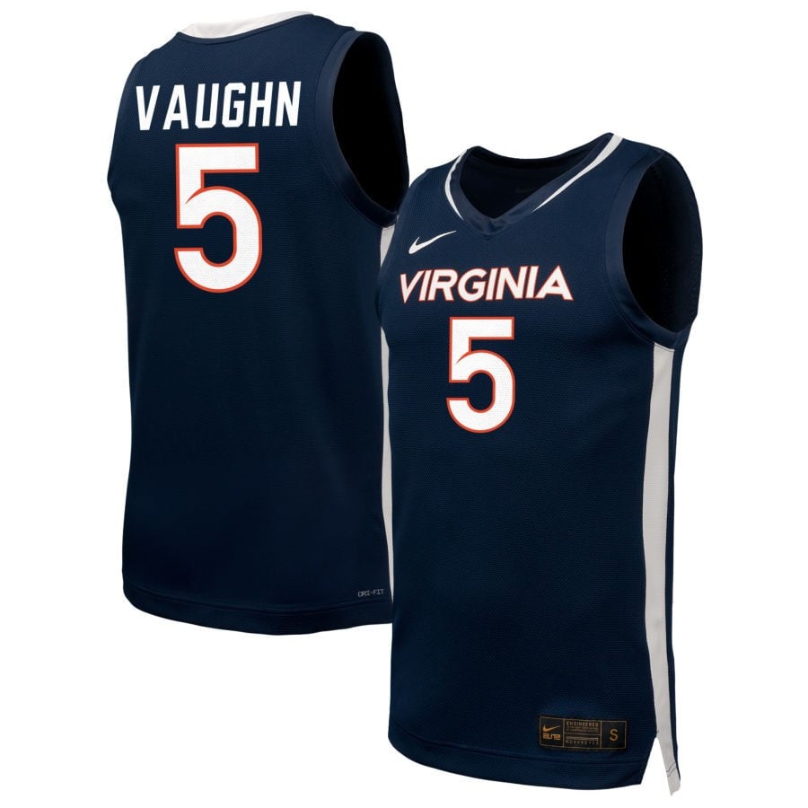 Yonta Vaughn 5 Virginia Cavaliers Unisex Nil Women's Basketball Jersey - Navy
