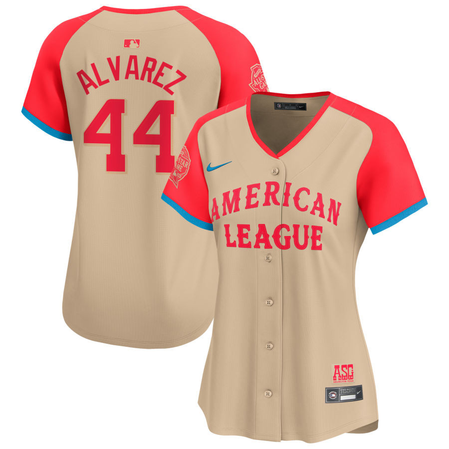 Yordan Alvarez 44 American League 2024 All-star Game Limited Player Women Jersey - Cream