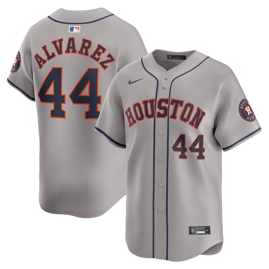 Yordan Alvarez 44 Houston Astros Away Limited Player Men Jersey - Gray