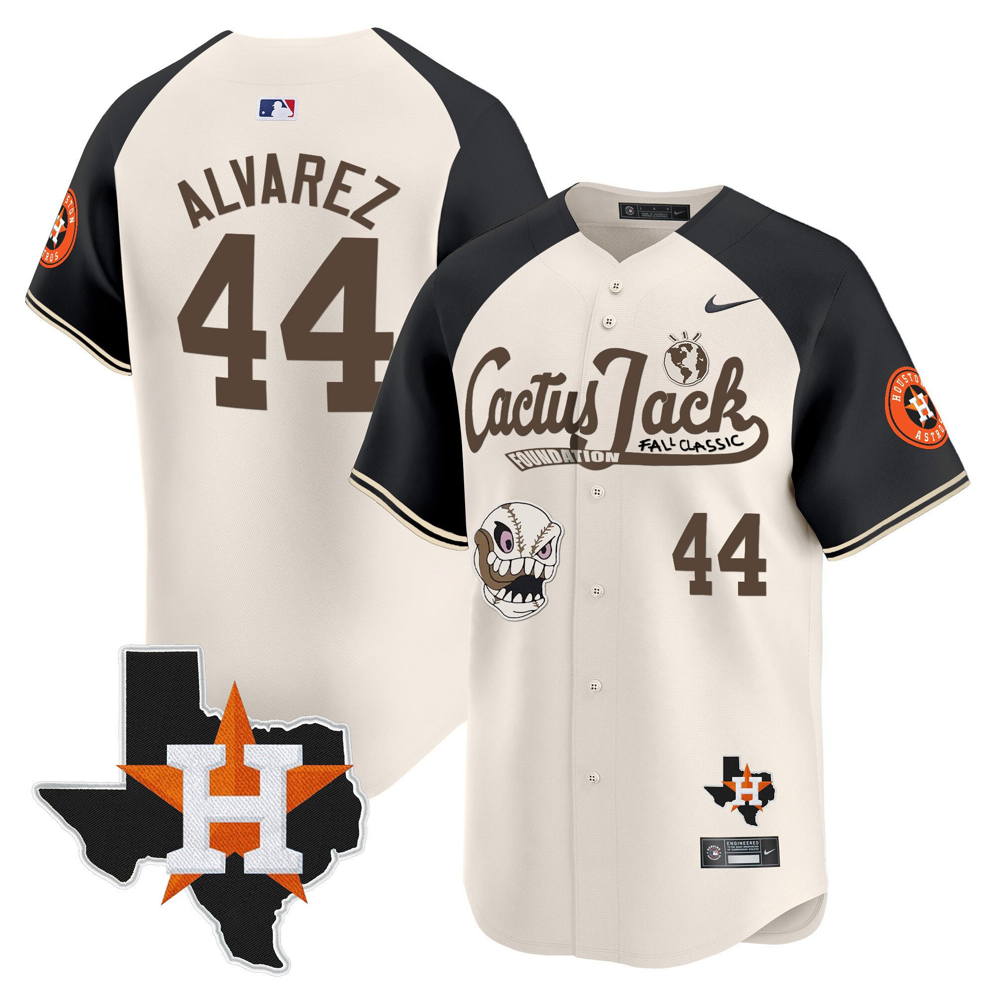 Yordan Alvarez 44 Houston Astros Cactus Jack Foundation Fall Classic Limited Jersey - Men