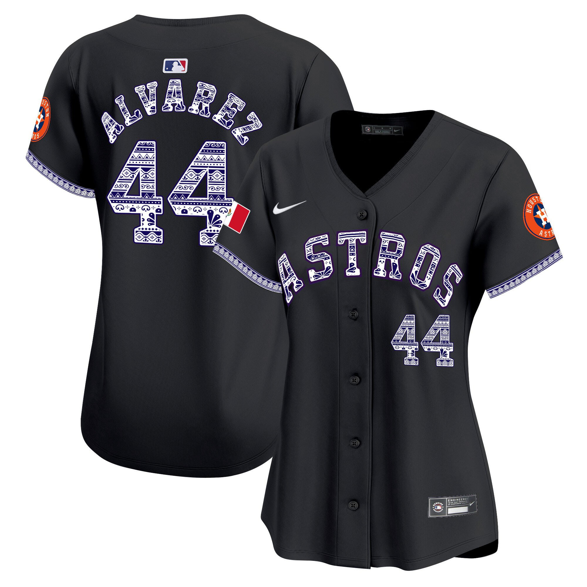 Yordan ?lvarez 44 Houston Astros Mexico Women Jersey - Black