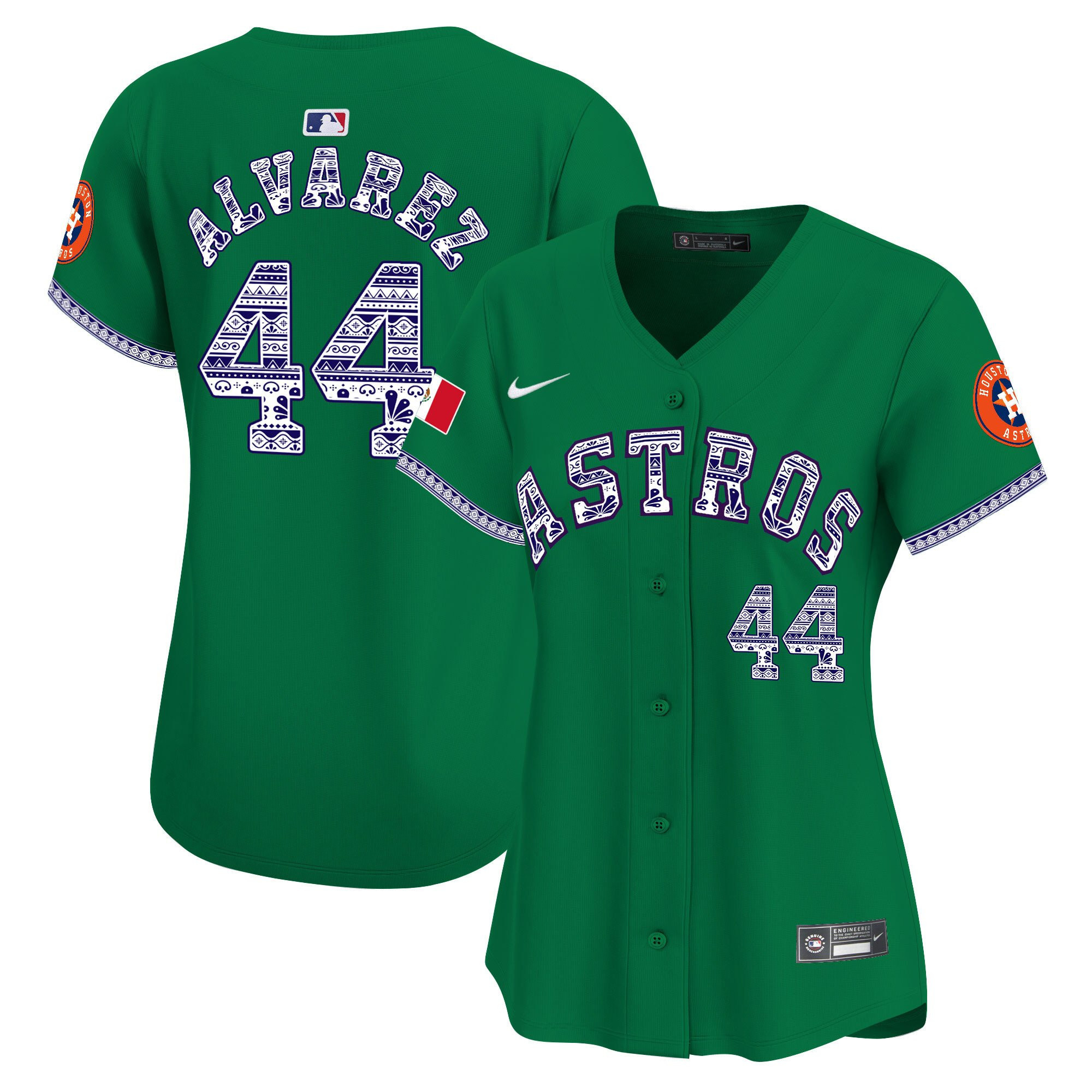 Yordan ?lvarez 44 Houston Astros Mexico Women Jersey - Green
