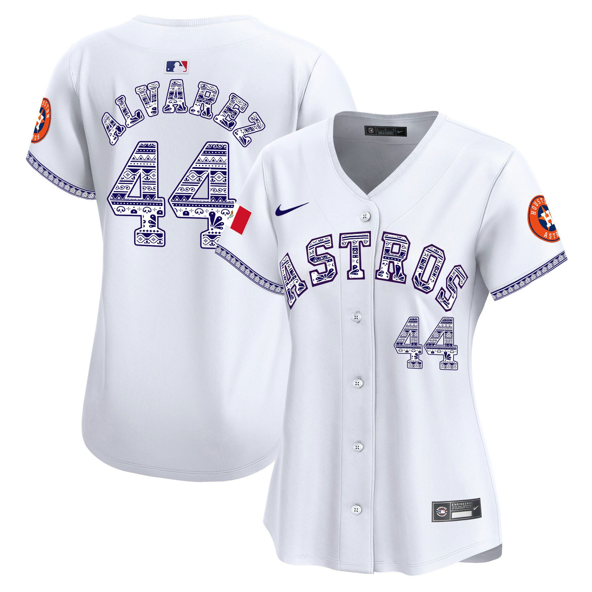 Yordan ?lvarez 44 Houston Astros Mexico Women Jersey - White
