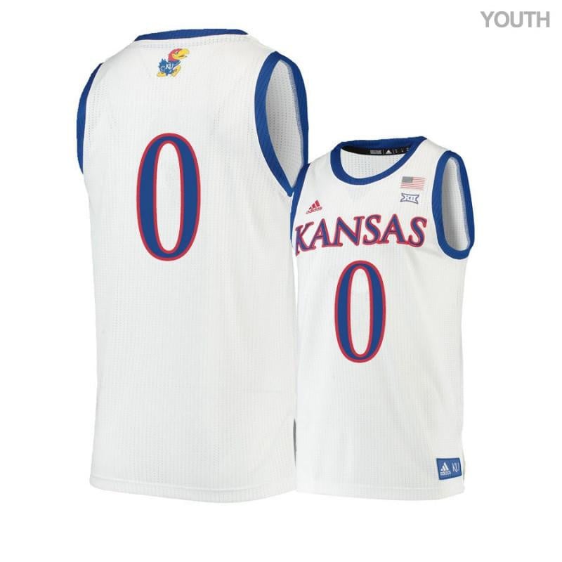 Youth 0 Marcus Garrett Beige Kansas Jayhawks Basketball Jersey