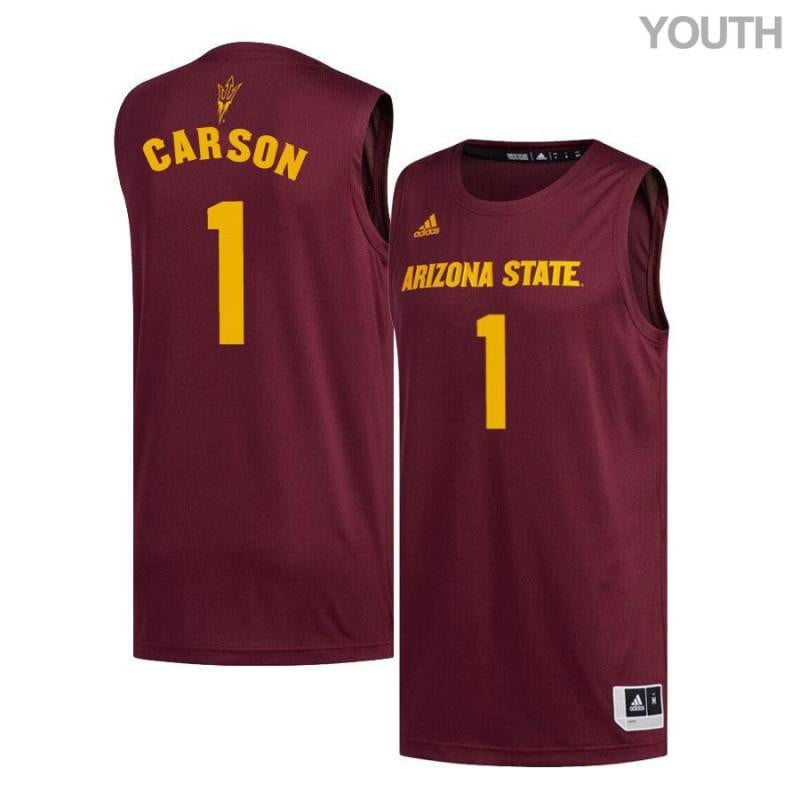 Youth 1 Jahii Carson Maroon Arizona State Sun Devils Basketball Jersey