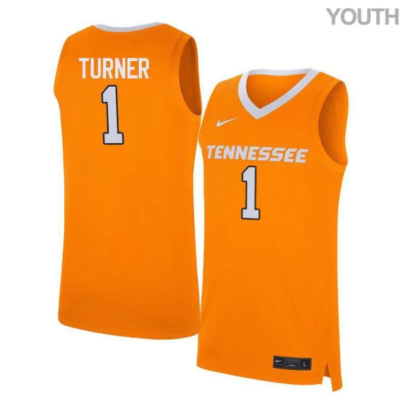 Youth 1 Lamonte Turner Orange Elite Tennessee Volunteers Basketball Jersey