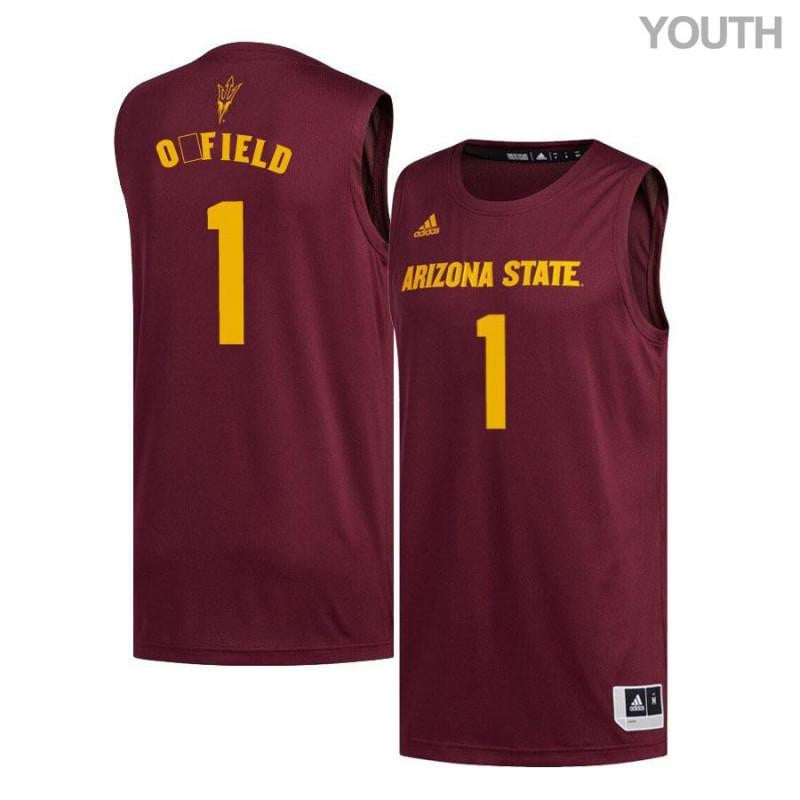 Youth 1 Maurice Ofield Maroon Arizona State Sun Devils Basketball Jersey