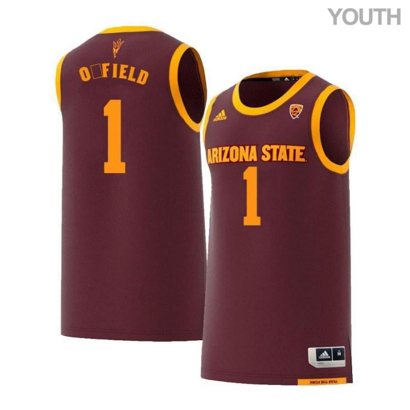 Youth 1 Maurice Ofield Maroon Retro Arizona State Sun Devils Basketball Jersey