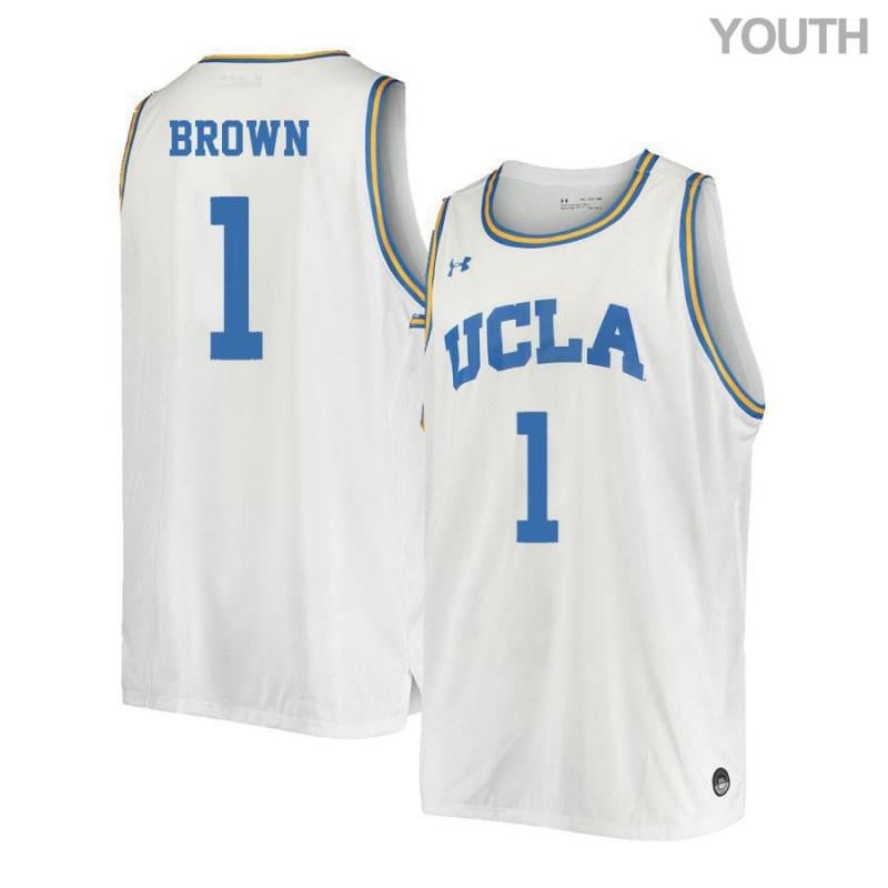 Youth 1 Moses Brown White Retro Elite Ucla Bruins Basketball Jersey