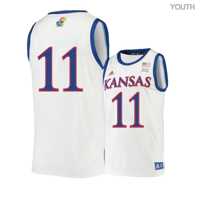 Youth 11 Devon Dotson Beige Kansas Jayhawks Basketball Jersey