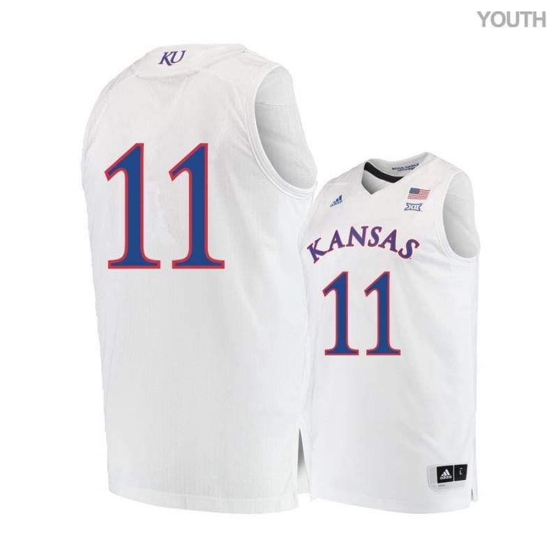 Youth 11 Josh Jackson White Kansas Jayhawks Basketball Jersey