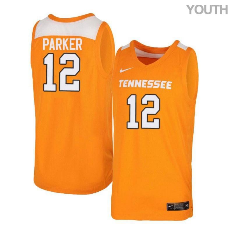 Youth 12 Kwe Parker Orange White Elite Tennessee Volunteers Basketball Jersey