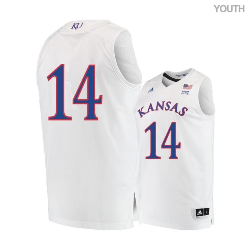 Youth 14 Brannen Greene White Kansas Jayhawks Basketball Jersey