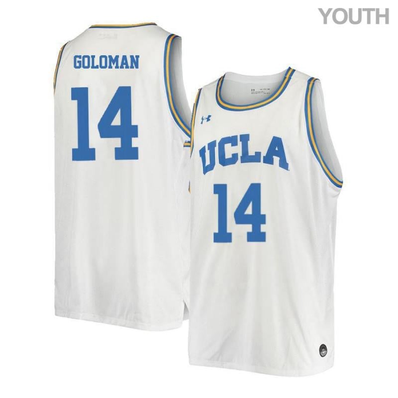Youth 14 Gyorgy Goloman White Retro Elite Ucla Bruins Basketball Jersey