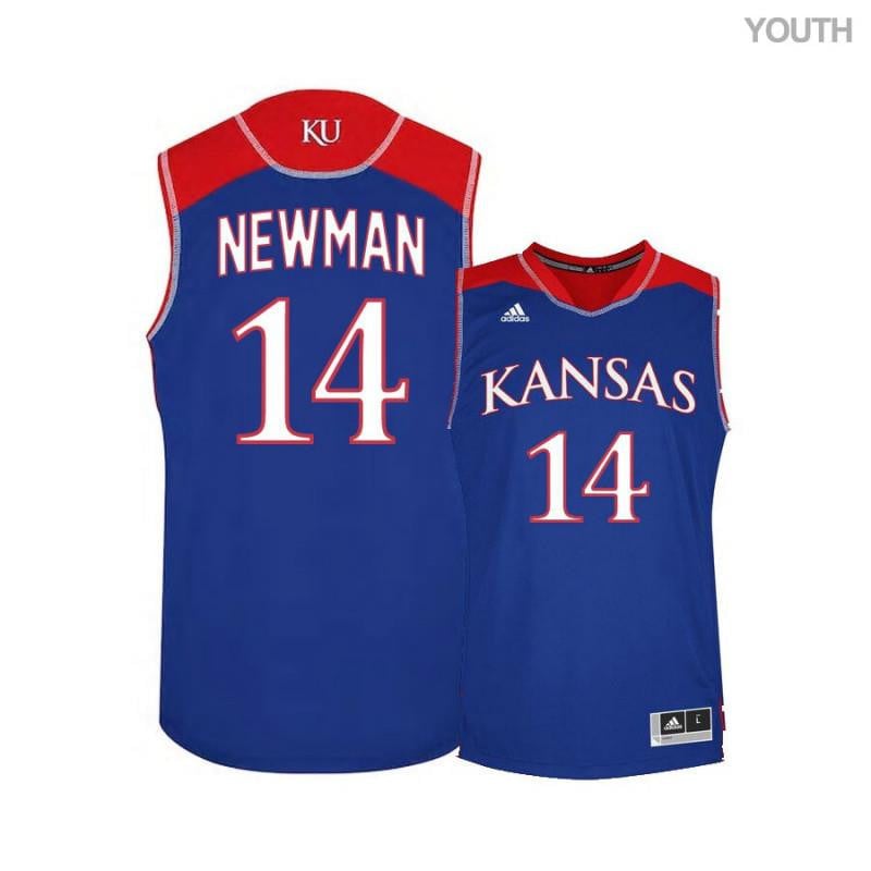 Youth 14 Malik Newman Blue Kansas Jayhawks Basketball Jersey