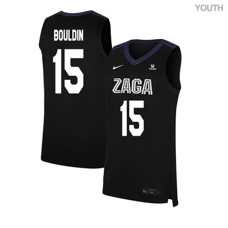 Youth 15 Matt Bouldin Black Elite Gonzaga Bulldogs Basketball Jersey