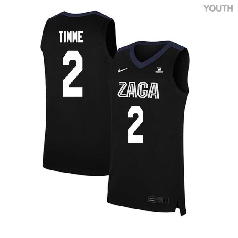 Youth 2 Drew Timme Black Elite Gonzaga Bulldogs Basketball Jersey