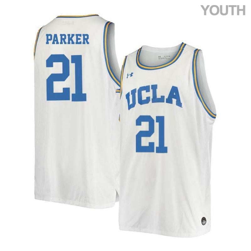 Youth 21 Deend Parker White Retro Elite Ucla Bruins Basketball Jersey